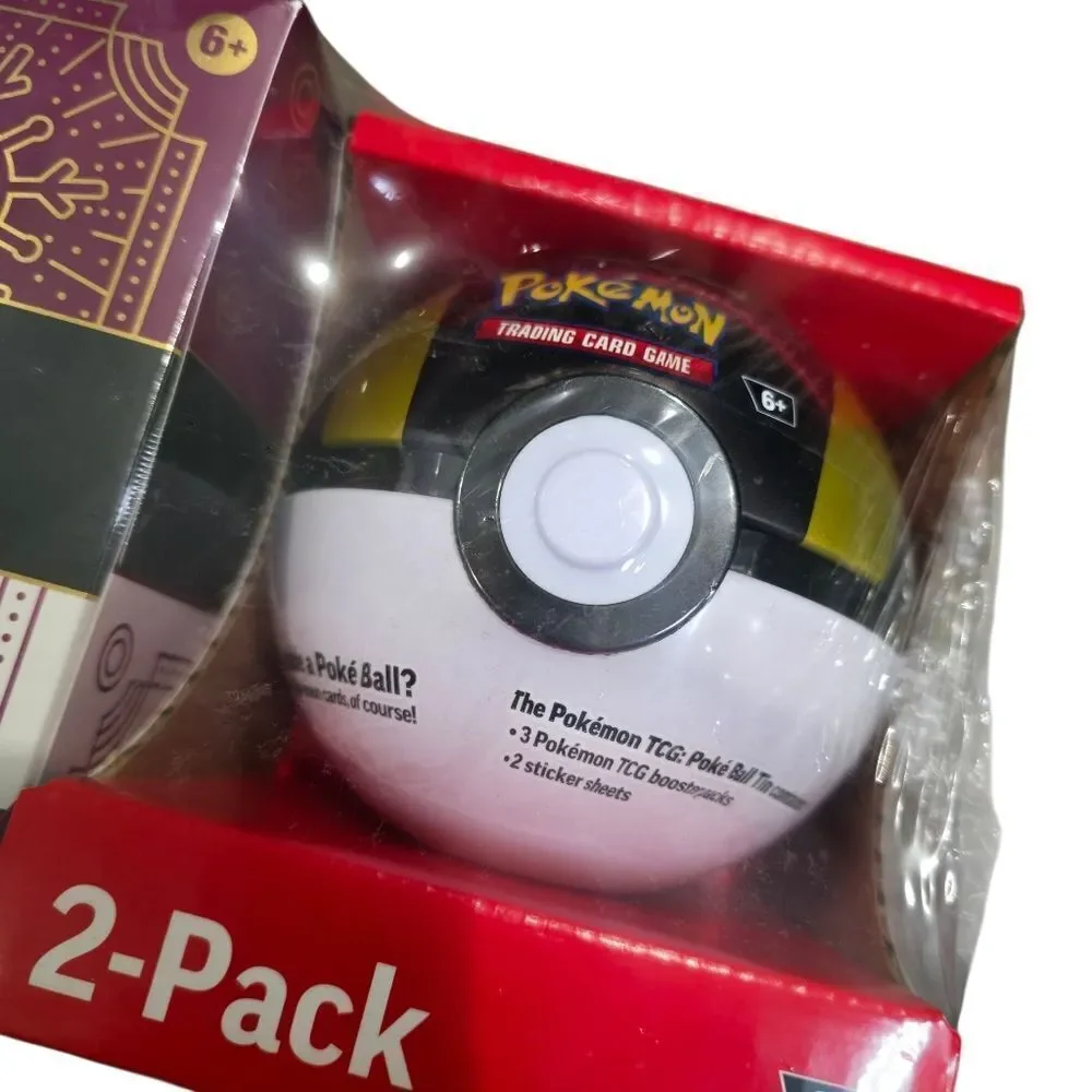 Pokemon Holiday Calendar Trading Cards Stickers And Ultra Poke Ball Bundle New